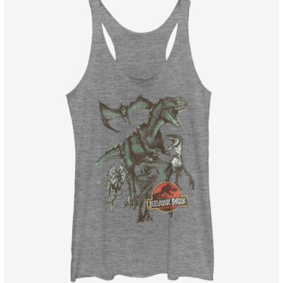 Vintage Dinosaur Stampede Girls Tank