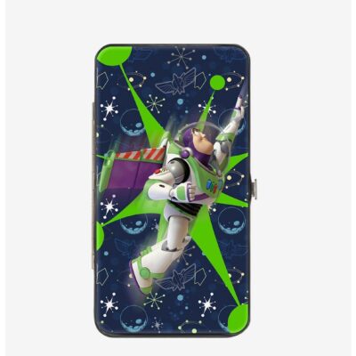 Disney Pixar Toy Story Buzz Lightyear Flight Space Ranger Logo Hinged Wallet