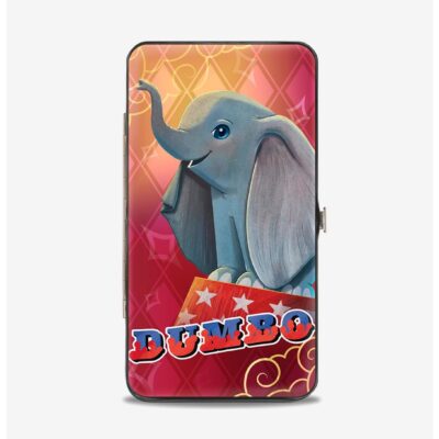 Disney Dumbo Circus Stand Pose Diamonds Hinged Wallet