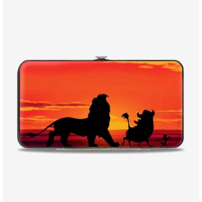 Disney The Lion King Hakuna Matata Simba Pumbaa Timon Sunset Silhouette Hinged Wallet