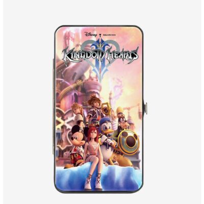 Disney Kingdom Hearts II 6 Character Group Pose Castle Pinks Hinged Wallet