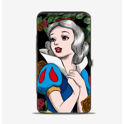 Disney Snow White Pose Sketch Roses Hinged Wallet