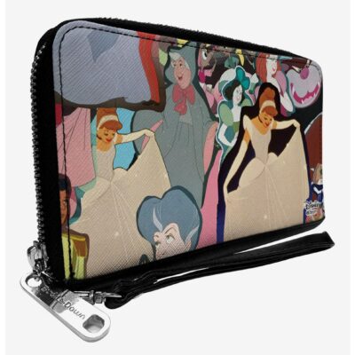 Dinsey Cinderella Characters Collage Zip Around Wallet