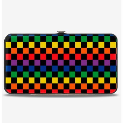 Checker Rainbow Multi Hinged Wallet