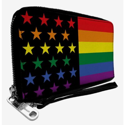 American Pride Flag Zip Around Wallet