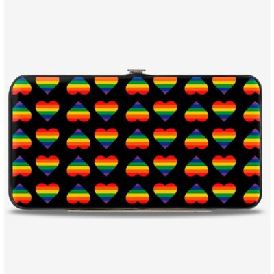 Rainbow Hearts Hinged Wallet