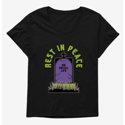 Halloween Rip Social Life Plus Size T-Shirt