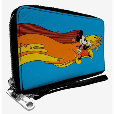 Disney Mickey Mouse And Pluto Action Wave Zip Around Wallet