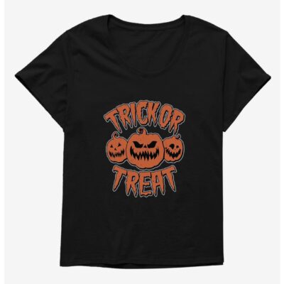 Trick Or Treat Jack O Lanterns Girls T-Shirt Plus Size