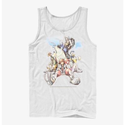 Disney Kingdom Hearts Group In The Clouds Tank