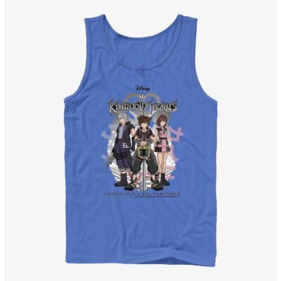 Disney Kingdom Hearts Sora Japanese Text Group Tank