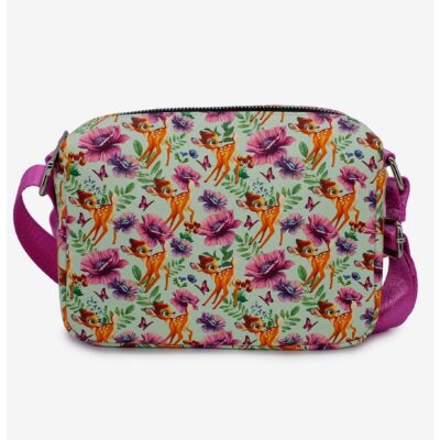 Disney Bambi Floral Collage Vegan Leather Crossbody Bag