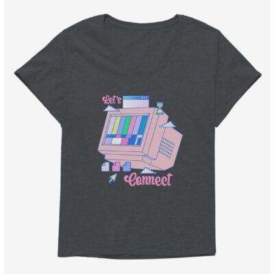 Vaporwave Let’s Connect Girls T-Shirt Plus Size