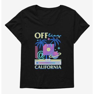 Vaporwave Offline California Girls T-Shirt Plus Size