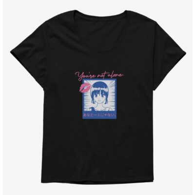 Anime Girl Not Alone Girls T-Shirt Plus Size