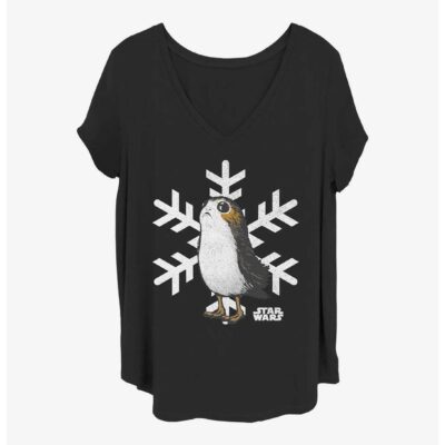 Star Wars: The Last Jedi Porg Snowflake Girls T-Shirt Plus Size