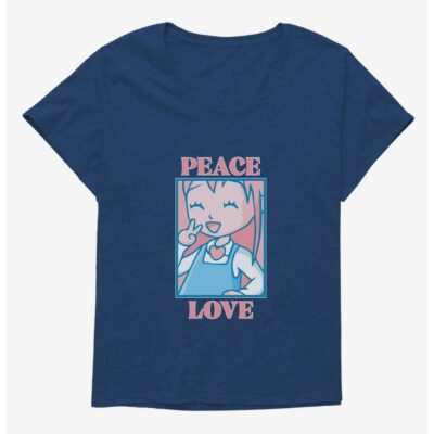 Peace Love Girls T-Shirt Plus Size