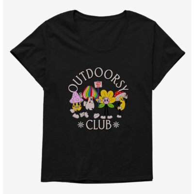 Cottagecore Outdoorsy Club Girls T-Shirt Plus Size