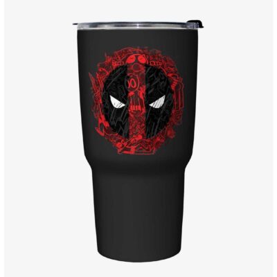 Marvel Deadpool Overlay Logo Travel Mug