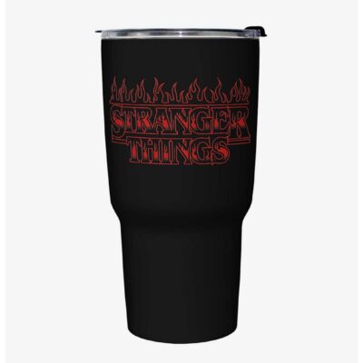 Stranger Things Flame Logo Travel Mug