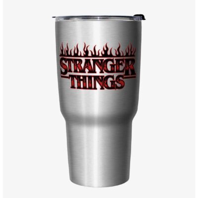 Stranger Things Flame Logo Travel Mug