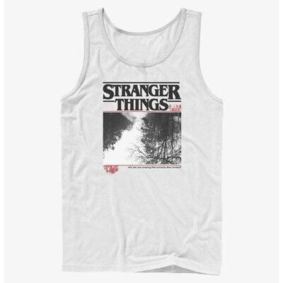 Stranger Things Forest Photo Logo Tank