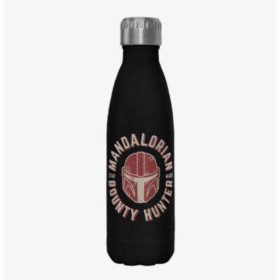 Star Wars The Mandalorian Lone Wolf Black Stainless Steel Water Bottle