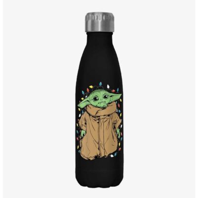 Star Wars The Mandalorian Tangled Black Stainless Steel Water Bottle