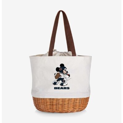 Disney Mickey Mouse NFL Chicago Bears Canvas Willow Basket Tote