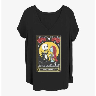 Disney The Nightmare Before Christmas Lovers Tarot Girls T-Shirt Plus Size