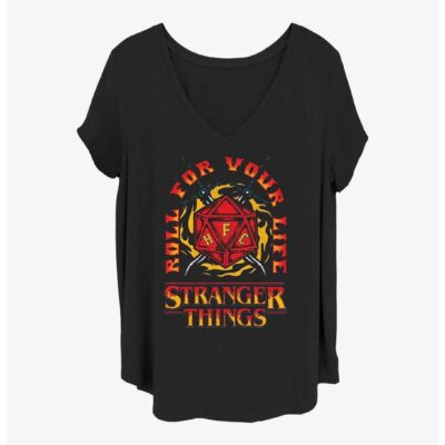 Stranger Things Fire and Dice Girls T-Shirt Plus Size