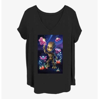 Marvel Guardians of the Galaxy Groot Plants Girls T-Shirt Plus Size