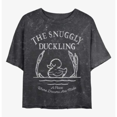 Disney Tangled The Snuggly Duckling Mineral Wash Crop Girls T-Shirt