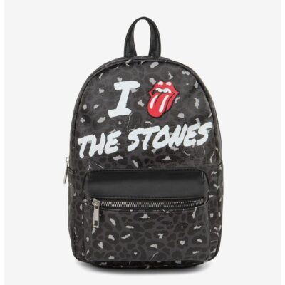 Bugatti Rolling Stones Vegan Leather Mini Backpack Black Pattern