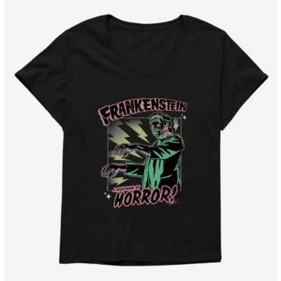 Universal Monsters Frankenstein Nightmare Of Horror Girls T-Shirt Plus Size