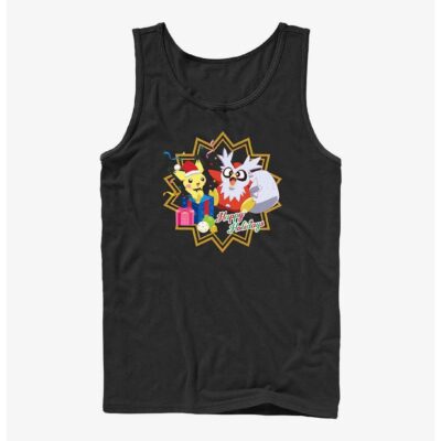 Pokemon Pichu and Delibird Holiday Party Tank