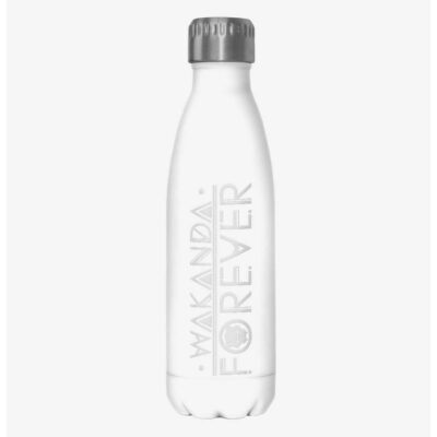 Marvel Black Panther Wakanda Forever Logo Water Bottle