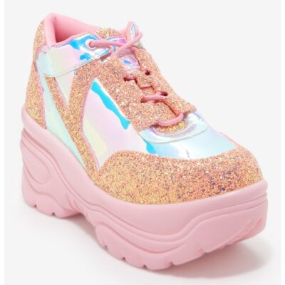 YRU Matrixx Pink Platform Sneakers