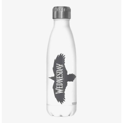 Wednesday Nevermore Raven Water Bottle