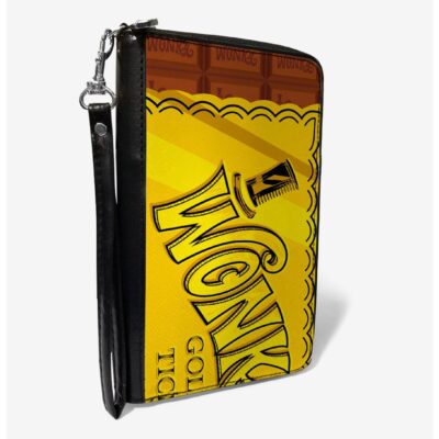 Willy Wonka And The Chocolate Factory Golden Ticket Wonka Bar Zip Around Wallet