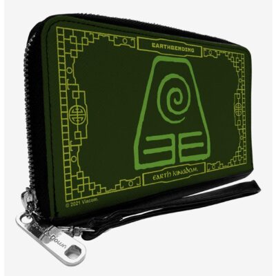 Avatar: The Last Airbender Earthbending Earth Kingdom Greens Zip Around Wallet