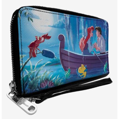 Disney The Little Mermaid Ariel And Eric Kiss The Girl Scene Zip Around Wallet