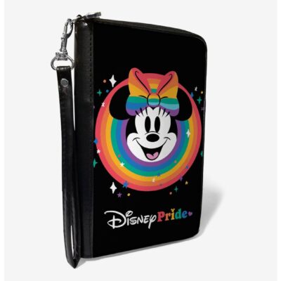 Disney Minnie Mouse Disney Pride Smiling Face Rainbow Zip Around Wallet