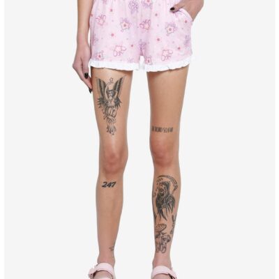 Kawaii Sakura Ruffle Lounge Shorts