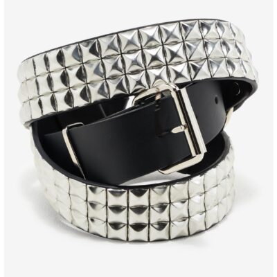 Silver Pyramid Stud Belt