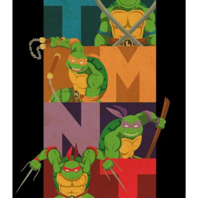 Teenage Mutant Ninja Turtles Colorblock Team Pose Poster