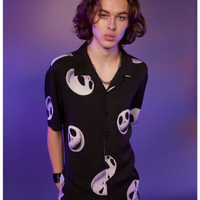 Our Universe The Nightmare Before Christmas Jack Face Woven Button-Up