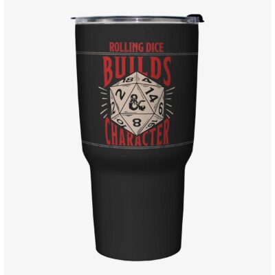 Dungeons & Dragons Rolling Dice Builds Character Travel Mug