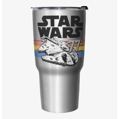 Star Wars Vintage Falcon Stripes Travel Mug