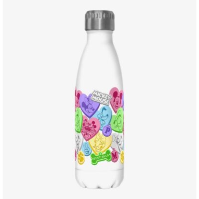 Disney Mickey Mouse Candy Hearts Water Bottle